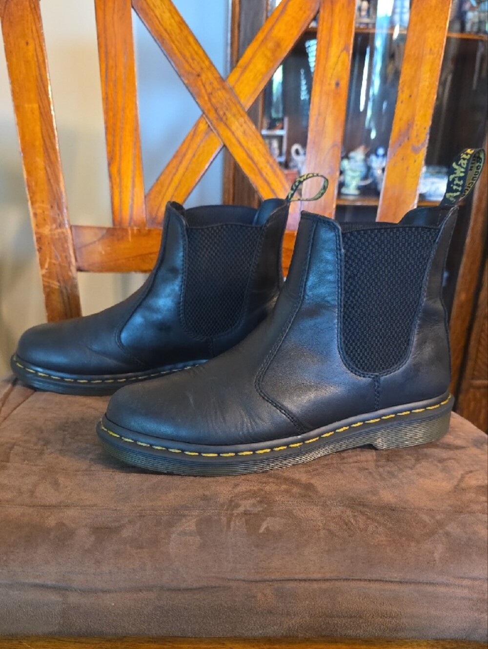 Dr. Martens 2976 Women's 8 Smooth Leather Chelsea Black Boots Docs Doc Marten - Picture 6 of 16